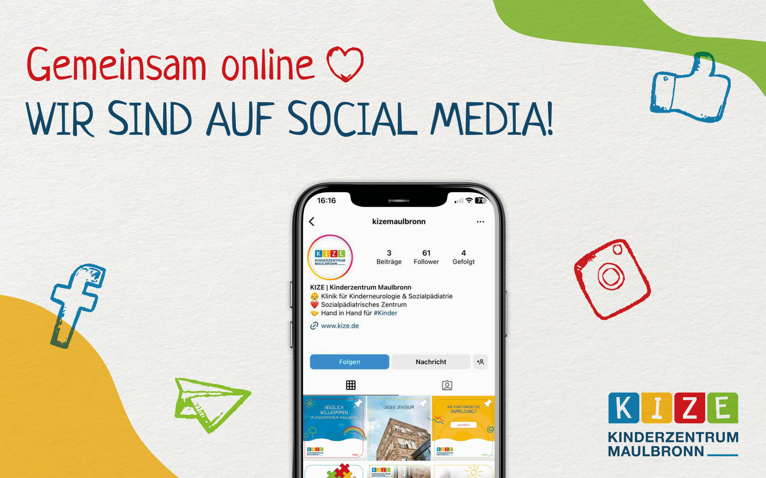Kinderzentrum Maulbronn - Aktuelles - Gemeinsam online – Wir sind auf Social Media